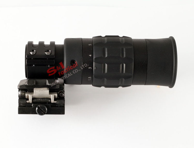 New 1.5-5X Monocular Magnifier w Flip to Side QD Mount